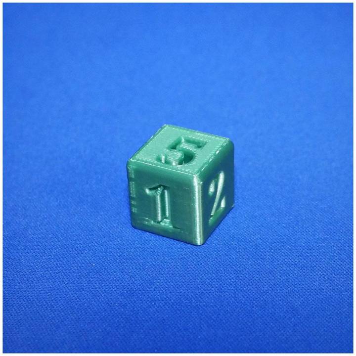 6 sided number dice tabletop 3D print model - Mito3D