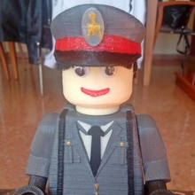 Lego gigante polícia armada exército bonecos brinquedos 3d print model - Mito3D