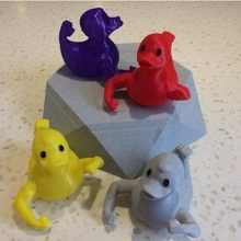 costaud canard jouets Jeux tester baignoire caoutchouc bœuf 3d print model - Mito3D