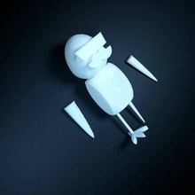 agent egghead egg secret character chicken tinkercad 3d print model - Mito3D