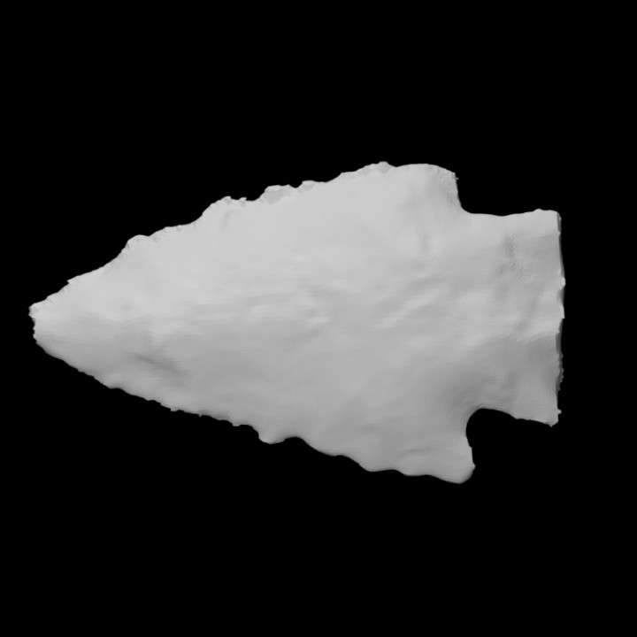 proiettile punto scansione arma archeologia Indiana antropologia selce 3D print model - Mito3D