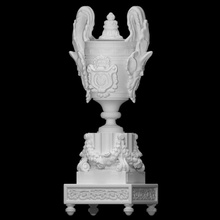 Louis xvi stil sarkaç daireler turnuvalar taramak saat bronz mermer barok yaldızlı 19th century louis cerles tourtnants 3d print model - Mito3D