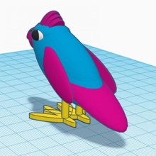 birdi armeggiare cad uccello tinkercad tinkercharcters 3d print model - Mito3D