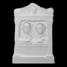 funerario stele scansione figura ritratto sollievo trachite 3d print model - Mito3D