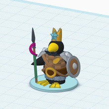 great penguin king tinkercad tinkercharacters 3d print model - Mito3D