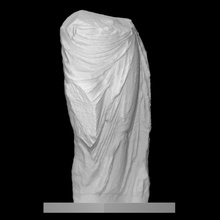 female statue scan figure marble draped verona 3d print model - Mito3D
