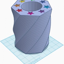 annika's gnarly flower pot cool amazing awesome beautiful fun funny pretty winner rainbow lol purple wow n64 tinkercad convenient flowerpower foryou 3d print model - Mito3D
