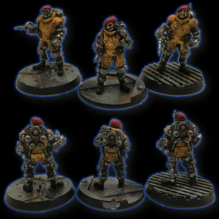 sci fi miniature bases - bundle tabletop figure figurines science warhammer necromunda fiction kill wargame infinity textured socle 40000 decorated socles teams 3D print model - Mito3D