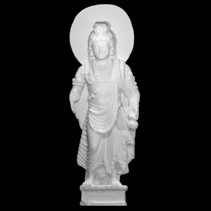 bodhisattva maitreya museum guimet paris scan 3D print model - Mito3D