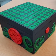 necronomicon Labirinto caixa Cthulhu quebra cabeças cabeça escapar mazebox 3d print model - Mito3D