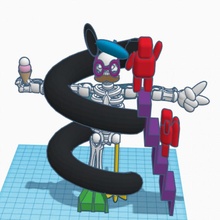 skele-tower tinkercad tinkercharacters 3d print model - Mito3D