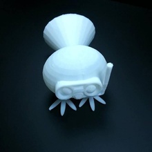 Beniamino pesce carattere piedi scuba blu tinkercad Tinkercharacter tinkercharacter 3d print model - Mito3D