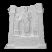 funerary stele scan portrait relief figurative 3d print model - Mito3D