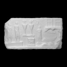 slab votive relief scan castor pollux twins gemini 3d print model - Mito3D