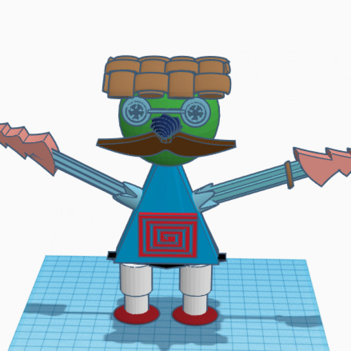 suave kup vihelmo tinkercad TinkerCharacters 3D print model - Mito3D