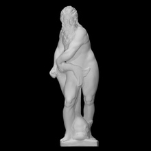 neptune scan figure god sea male dolphins 3d print model - Mito3D