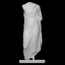 tronco Hygie Varredura deusa grego mitologia romano escultura estátua teatro mulher mármore poesia religião 3dprint 3dscan roupas musa poetisa 3d print model - Mito3D