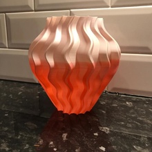 Sand Wellen Kunst einfach Topf Vase Welligkeit Hain 3d print model - Mito3D