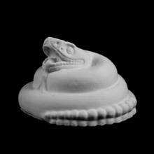 taş çıngıraklı yılan british museum Londra tarama 3d print model - Mito3D