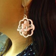 spinning flower earring fashion 3d print model - Mito3D