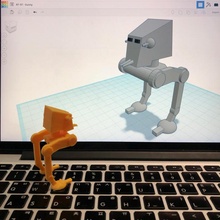 simple at-st tinkercad robot starwars atst eunny 3d print model - Mito3D