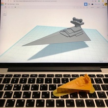 simple star destroyer tinkercad space spaceship starwars eunny 3d print model - Mito3D