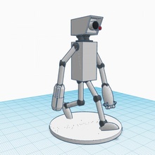 minero robot estatua tinkercad 3d print model - Mito3D