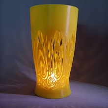 zor şekiller warp bahçe lamba şekil tealight 3d print model - Mito3D
