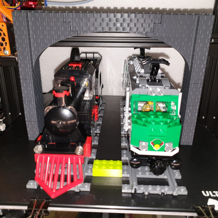 mopb Zug Tunnel Lego kompatibel 3D print model - Mito3D