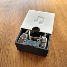 earphone case cable music storage audio jam click 3d print model - Mito3D