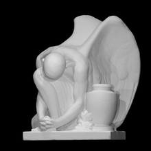 melek taramak yaratık şekil heykel düşmüş mezarlık kanatlı 3d print model - Mito3D