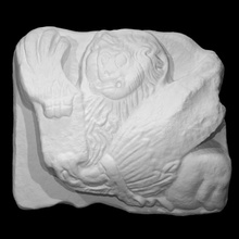 relief lion scan architecture sculpture stone high-relief 3d print model - Mito3D