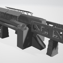 metro modern savaş oyunu paket tren Warhammer rakamlar minyatür diyorama Eskice istasyonu 3d print model - Mito3D