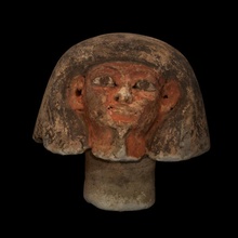 canopic jar lid scan egypt head burial paint fragmentary kaope 3d print model - Mito3D