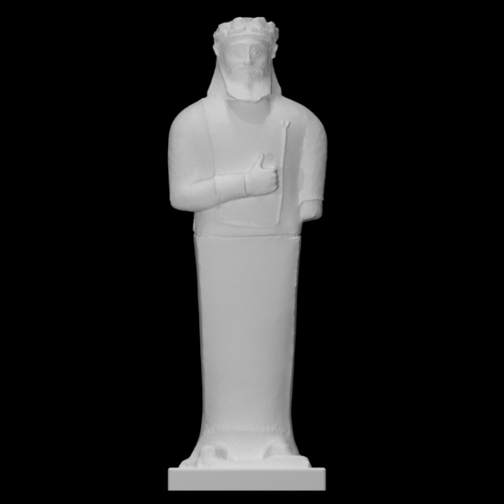 terracota devoto escanear hombre escultura estatua barbado 3D print model - Mito3D