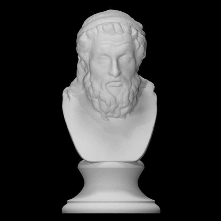 Omero scansione fallimento greco marmo originale genere Adriano aPOLLONIO tyana 3D print model - Mito3D