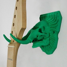 Mammut Gitarre hanger Bildung Musik coathook freesupport 3d print model - Mito3D