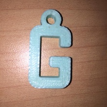 keychain letter 3d print model - Mito3D