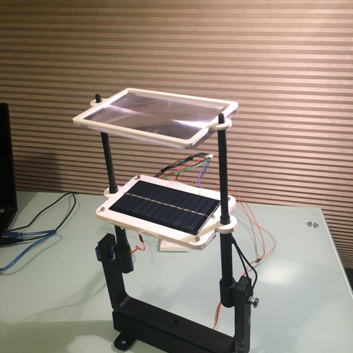 pv-fresnel solar tracker energy green power panels renewableenergy fresnel 3D print model - Mito3D