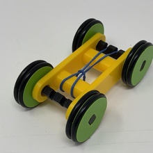 designing simple 3d printed rubber band car autodesk fusion 360 toys & games ultimaker fusion360 rubberbandcar 3d print model - Mito3D