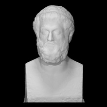 buste Sophocle analyse buste grec sculpture marbre original Farnese copie Sophocle 3d print model - Mito3D