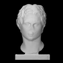 alexander great so-called schwarzenberg scan bust head portrait sculpture marble copy alexander-the-great alexanderschwarzenberg 3d print model - Mito3D