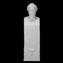 herm portrait démosthène analyse buste sculpture marbre phallique démonsthènes balisage 3d print model - Mito3D
