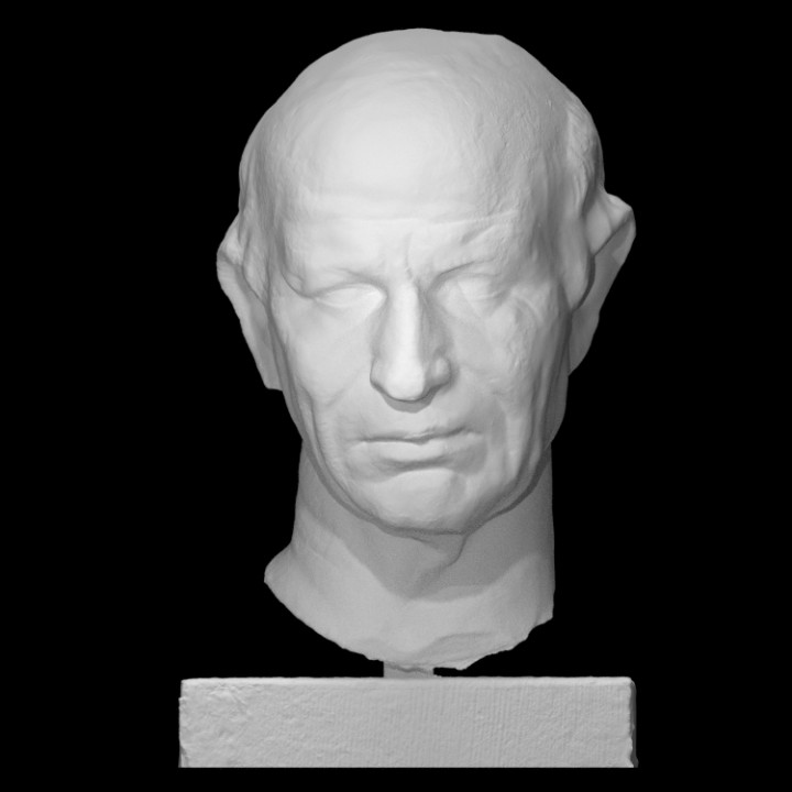 testa statua romano scansione scultura marmo frammento 3D print model - Mito3D