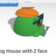 frog house 2 face tinkercad 3d print model - Mito3D