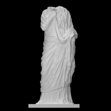 marble statue woman scan draped fragment himation 3d print model - Mito3D