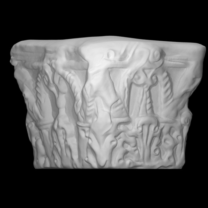 Korint Başkent sütun taramak heykel white marble 3D print model - Mito3D