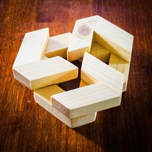 hexagon puzzle toys & games interlocking brainteaser brain teaser burr 3d print model - Mito3D