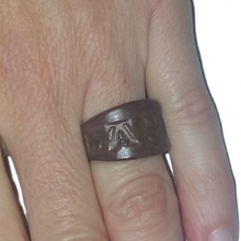 Marta anillo tallado personalizado personalizable anillos nombres personalizados 3d print model - Mito3D