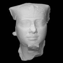 cabeça rei khafra Varredura Egito cara retrato fragmento alabastro Gizé old kingdom 3d print model - Mito3D